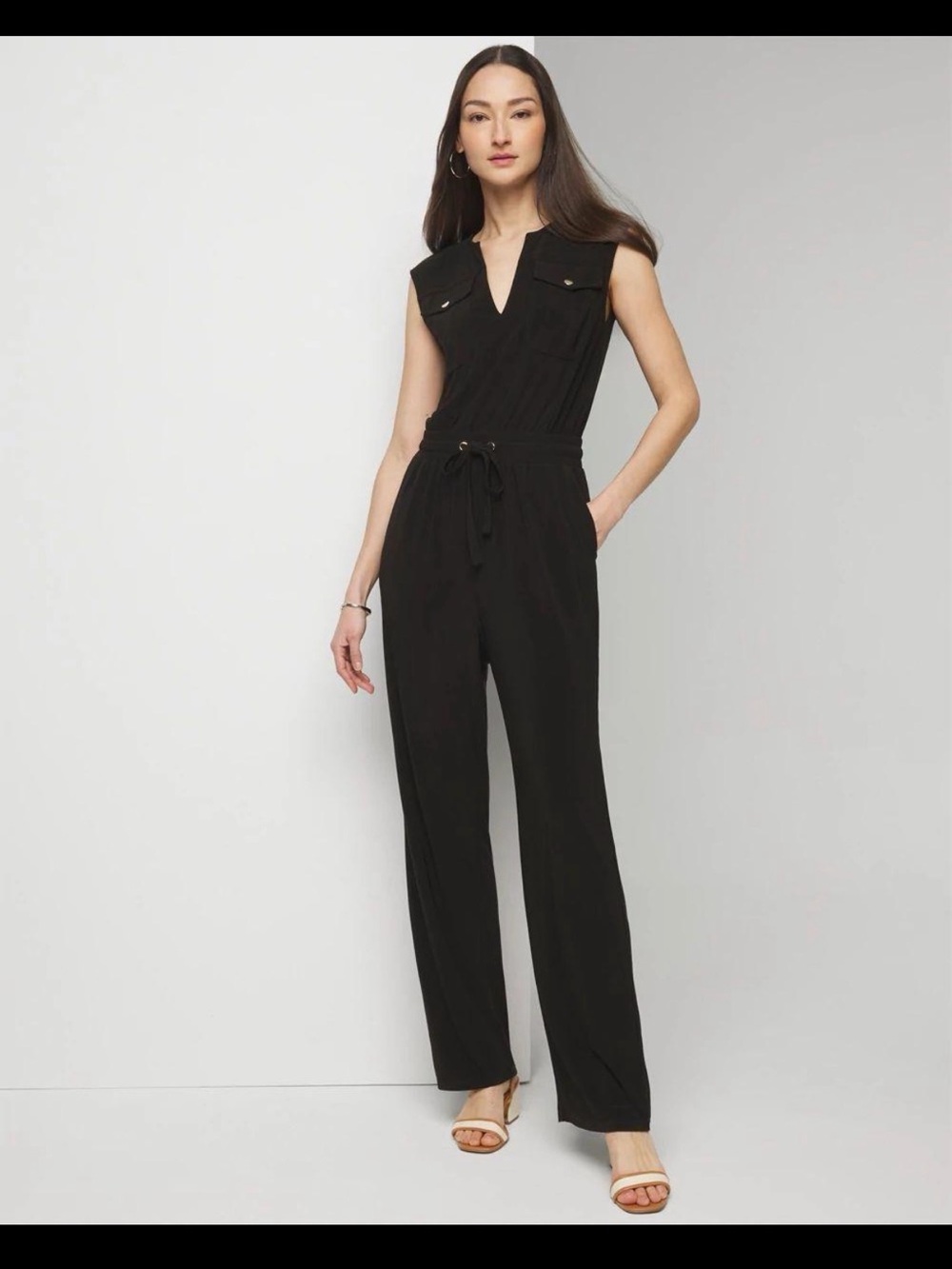 White House Black Market Matte Jersey Utility Jumpsuit size XS